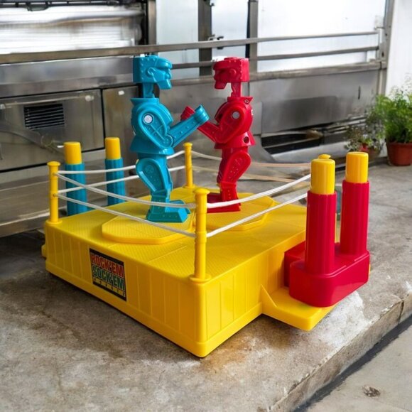 Mattel Other - Mattel Rock Em Sock Em Robots Classic Boxing Game With Red & Blue Fighters